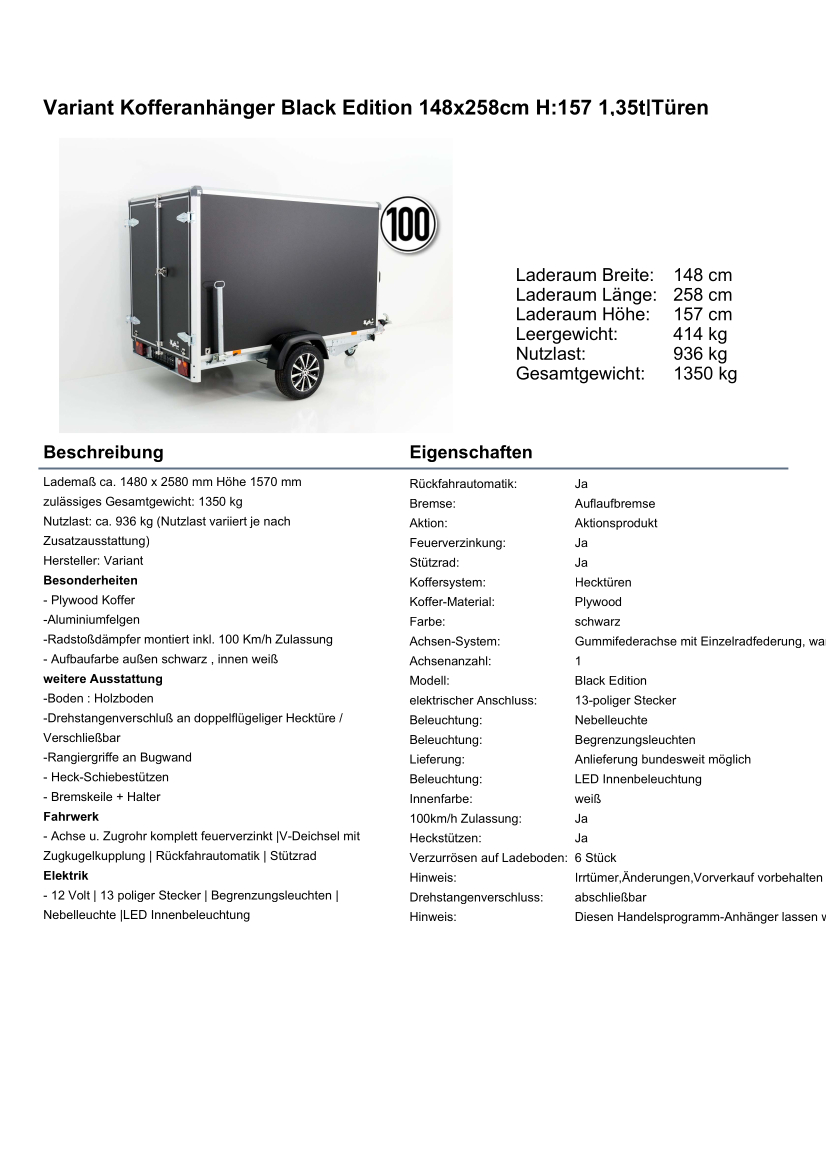 Anhänger günstig mieten